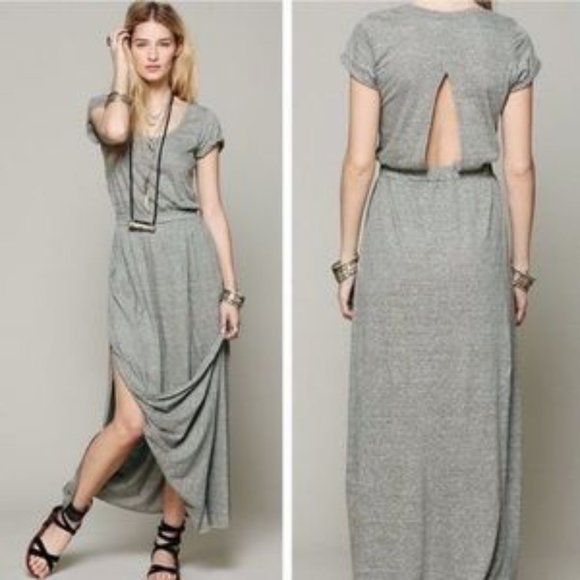 Free People Dresses & Skirts - Free People Beach Grey Maxi Dress